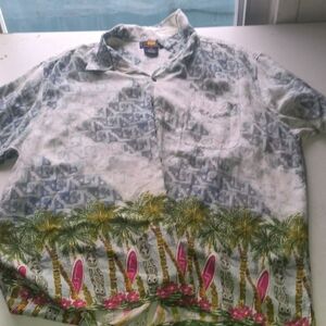 Route 66 Palm Tree Print Men's Shirt